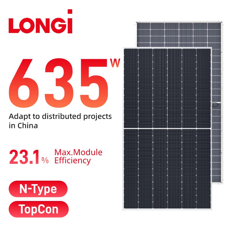LONGi Hi-MO7 Bifacial 615-645w LR5-78HGD Solpanel