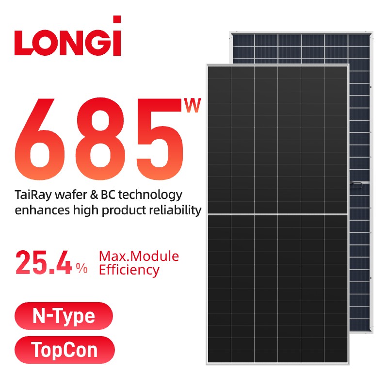LONGi Himo S10 Bifacial 665-685w LR7-72HJD solpanel