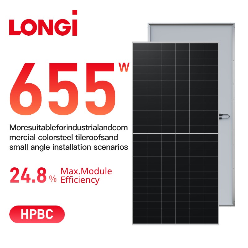 LONGi Himo X10 Monofacial 640-670w LR7-72HVHF Solpanel