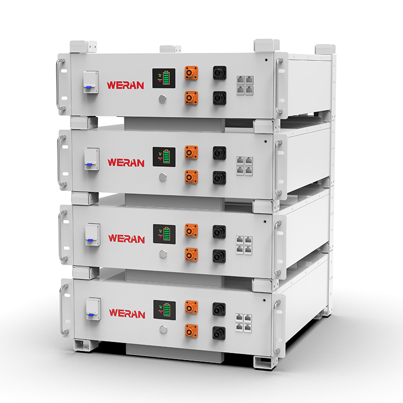 WERAN WRL-48100RW 51,2V 100Ah LiFePO4 rack-batteri (5,12kWh) – 8000 cyklusser, CAN/RS485, stabelbart hjem ESS