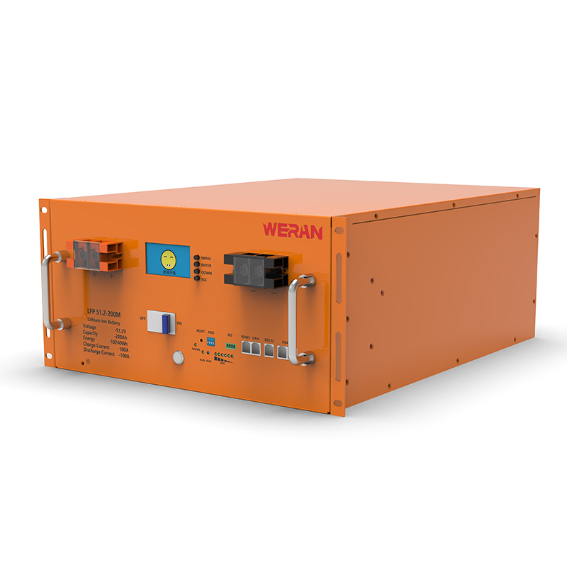 WERAN WRL-48200RO 51,2V 200Ah LiFePO4-rackbatteri (10,24kWh) – 8000 cyklusser, højstrøm, modulær solopbevaring