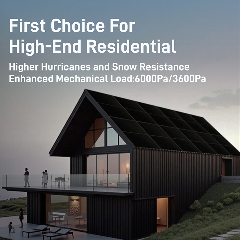 WERAN EcoLife 480-490W Dual Glass BC Solpanel LR7-54HJD High-End Residential PV-modul